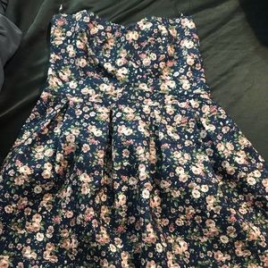 pleated floral dress